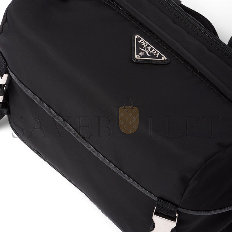 PRADA RE-NYLON AND SAFFIANO LEATHER SHOULDER BAGS 2VH994 (27*15.5*14cm) 